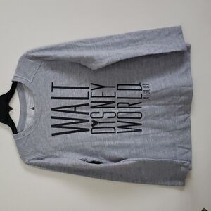 Walt Disney World resorts sweatshirt, crewneck, gray, women's size large